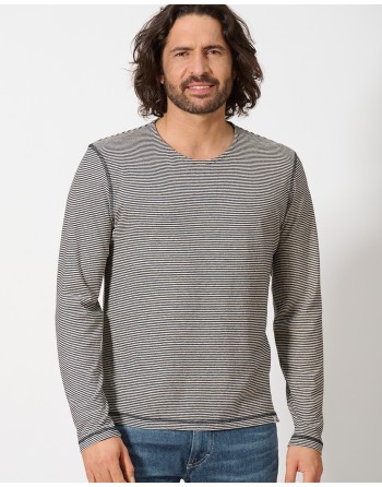 Langarmshirt mit Streifen Hanf/Biobaumwolle Normal Fit - nature [4ed1bd96d65e132ff15b2b9a18621243]