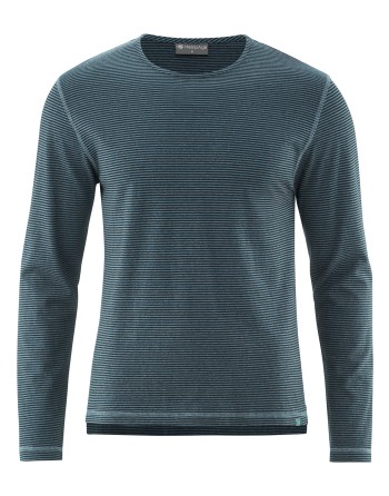 Langarmshirt mit Streifen Hanf/Biobaumwolle Normal Fit - black [8f95fab310120af5523506bdcc2a68ad]