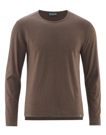 Langarmshirt mit Streifen Hanf/Biobaumwolle Normal Fit - moss [26e192604b63c3dbd52c56b7ca60be63]