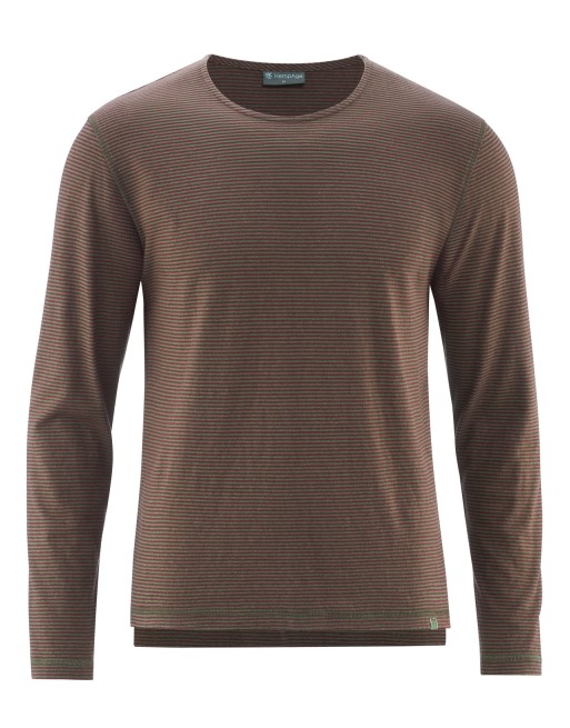 Langarmshirt mit Streifen Hanf/Biobaumwolle Normal Fit - moss [26e192604b63c3dbd52c56b7ca60be63]