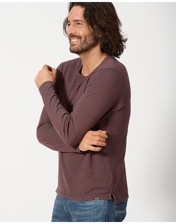 Langarmshirt mit Streifen Hanf/Biobaumwolle Normal Fit - moss [79f97e0ab190c9f38515c196af9227ed]