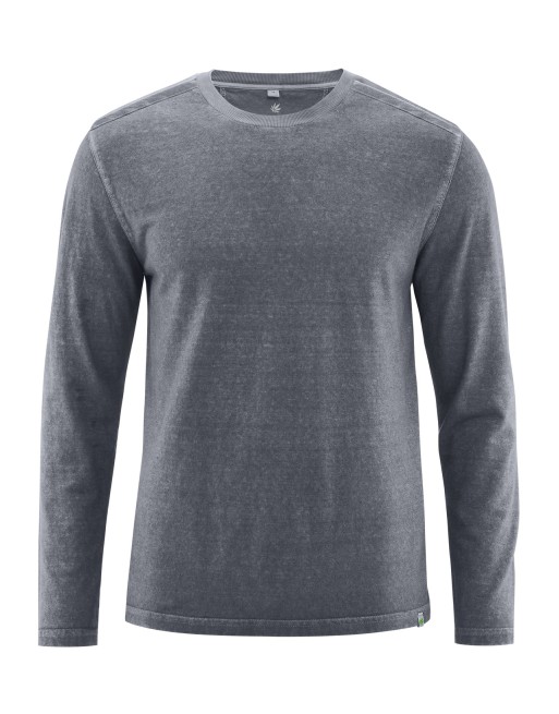 Langarmshirt im Used Look mit Wascheffekten Hanf/Biobaumwolle Normal Fit - shale [7be58425af6c2dfe163dfe63035c1a9d]