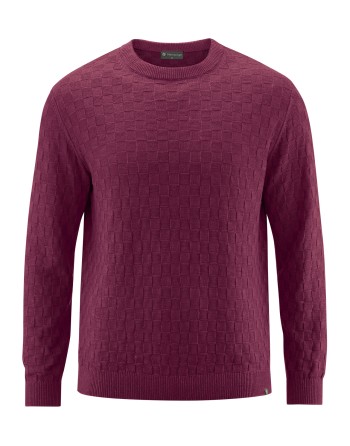 Pullover aus Hanf & Bio-Baumwolle – Casual Fit - wine [31fcbda5f3f3fea200135f248631eb93]