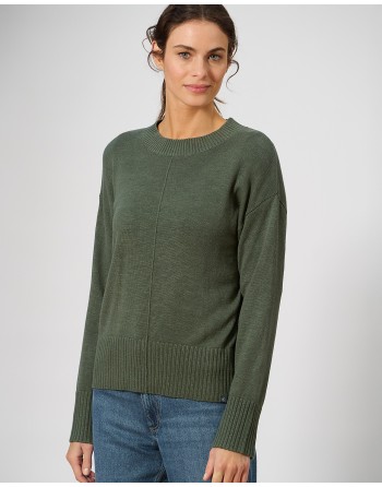Strick-Rundhalspullover Hanf/Biobaumwolle Damen Normal Fit - wine [a5bc51452477afa9f4f5dfa929b814d6]