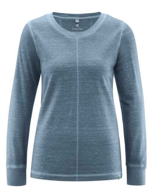 Bequemes Damen Langarmshirt aus Hanf & Bio-Baumwolle – Normal Fit - dove [9339510a87879b024b0d96dda9fca9db]