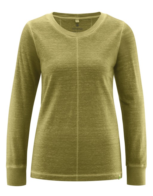 Bequemes Damen Langarmshirt aus Hanf & Bio-Baumwolle – Normal Fit - pasture [17afad28c17c0866872cdabc4d9cf744]