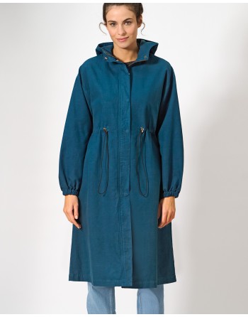 Damen Kapuzenmantel aus Hanf/Bio-Baumwolle Casual Fit - black [8773ffe2f945908a475b8a757241436d]