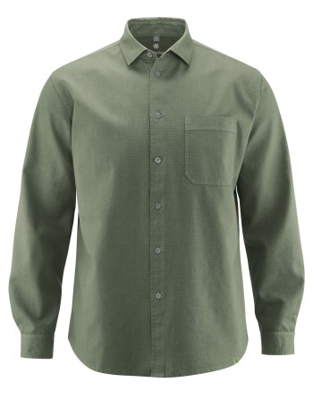 Robustes Worker-Hemd aus Hanf/Biobaumwolle - Casual Fit - moss [1998ddf7a9d7d7661d5fc80a0916c535]