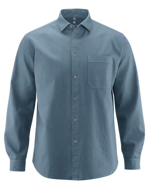 Robustes Worker-Hemd aus Hanf/Biobaumwolle - Casual Fit - dove [e6eb2f5d57cfdfb41af29abea247a9e5]