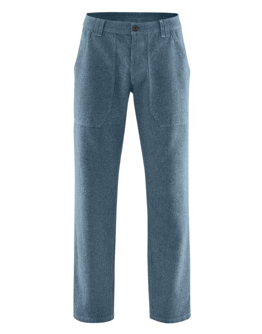 Hose mit Pepita-Muster Herren aus Hanf/Biobaumwolle - dove [892bc21ddc804cdeb1b1bb7a0305fa57]