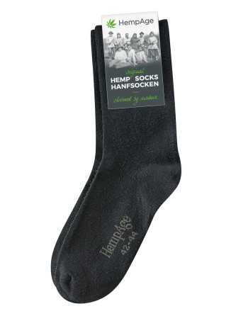 Klassische Alltagssocke Hanf/Biobaumwolle - black [fc8db8651f0807ca740ce961d088566c]