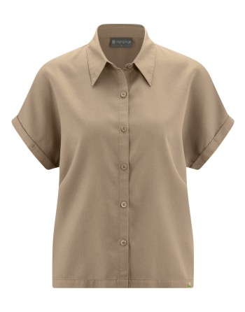 Legere Bluse Hanf/Lyocell - shitake [4280d88f5cd74d4f200936c0edefc1e4]