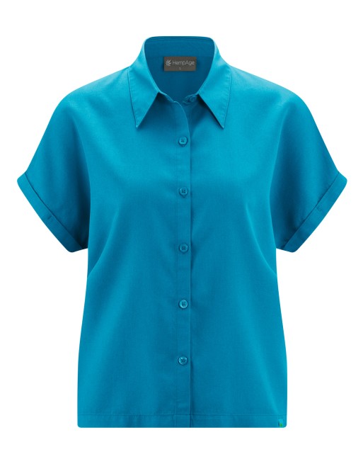 Legere Bluse Hanf/Lyocell - azure [d67d24811242169c34d68192b3c10982]