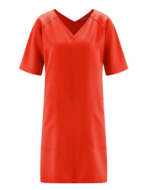 V-Kragen Kleid Hanf/Lyocell - magna [29f4cc7a76d26e4e288255ede0a5462c]