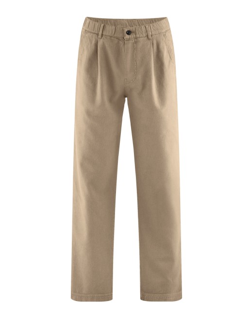 Cargohose mit Bundfalte aus Hanf/Bio-Baumwolle - shitake [30c39307ead0e931eaf86fe717b73777]
