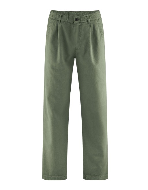 Cargohose mit Bundfalte aus Hanf/Bio-Baumwolle - moss [c328cfda20083790246951d305f3e09e]