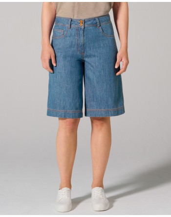 Bermuda 5-Pocket jeans Shorts Hanf/Biobaumwolle - uniblue [b04bec260916e2d8777179ed07d7291b]
