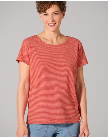 Gestreiftes Damen T-Shirt aus Hanf/Bio-Baumwolle - magna-nature [fe05f3dcd8b49b6bafe6e2c313ec3e06]