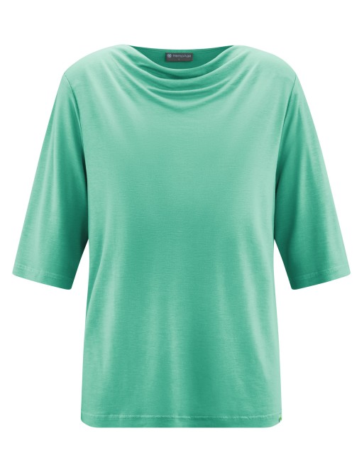 Damen Wasserfallshirt Hanf/Lyocell Casual Fit - miami [67d2cf987e49dbf08c7b074a71c5494e]