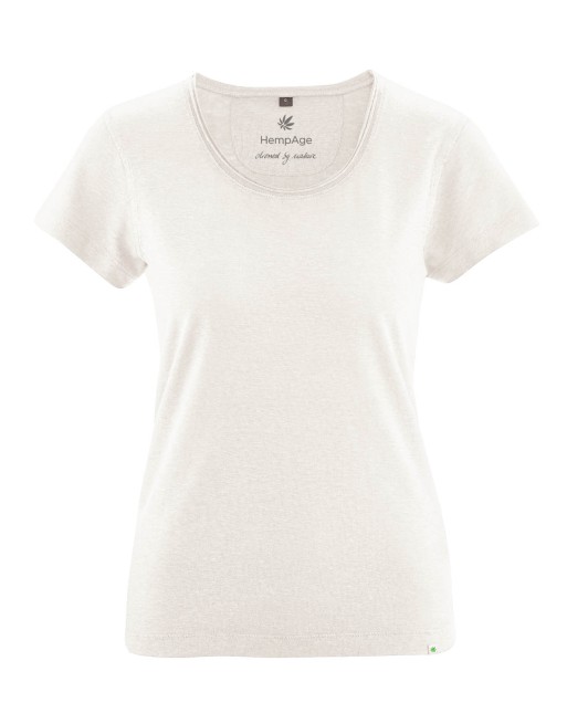 Luftiges T-shirt Hanf/Biobaumwolle Normal Fit - offwhite [308f12461e10d0176d6f7759a8a7e2ee]
