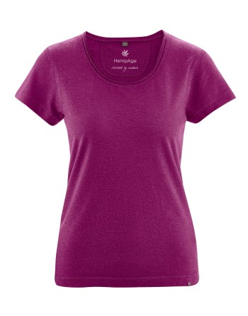 Luftiges T-shirt Hanf/Biobaumwolle Normal Fit - berry [af81769203b777e88b4375b3f278ca1e]