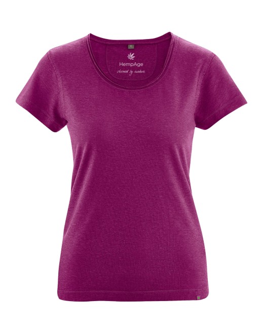 Luftiges T-shirt Hanf/Biobaumwolle Normal Fit - berry [af81769203b777e88b4375b3f278ca1e]