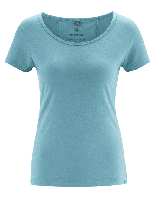 THC Exklusiv Damen T-Shirt Hanf/Bio-Baumwolle Normal Fit - wave [5d87dbda4da57f84b44701d978ddc4a9]