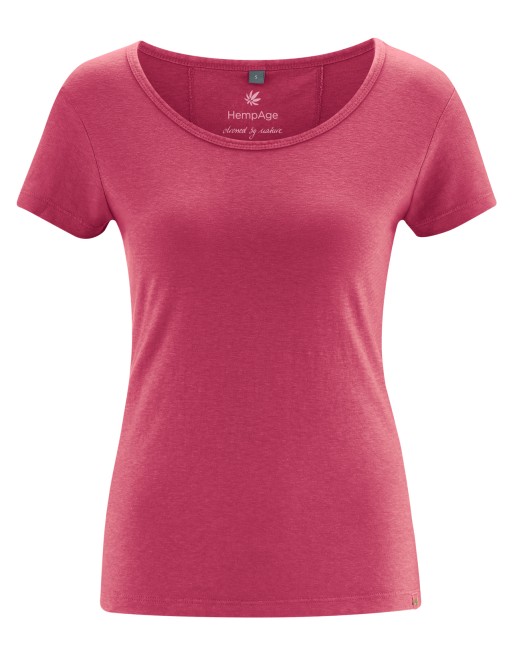 THC Exklusiv Damen T-Shirt Hanf/Bio-Baumwolle Normal Fit - sangria [9444f1864b9b1babf6b84df5eb9b7943]