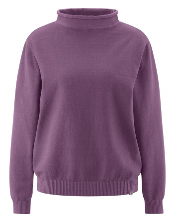 Recycled Rollkragen Sweater Damen Hanf/Biobaumwolle Normal Fit - amethyst [b4f2d9f4c89bb40228af839c831ca6d9]