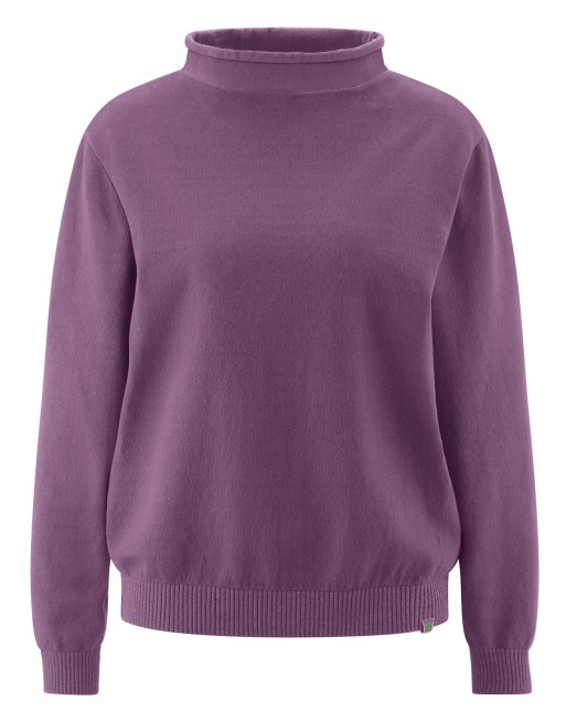 Recycled Rollkragen Sweater Damen Hanf/Biobaumwolle Normal Fit - amethyst [b4f2d9f4c89bb40228af839c831ca6d9]