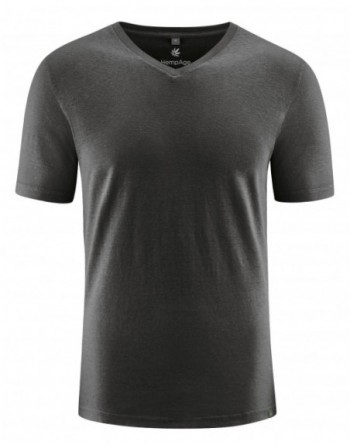 V-Kragen T-Shirt aus Hanf &...