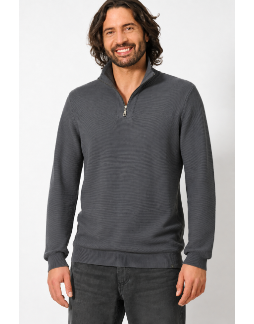 Herren-Troyer Hanf/Biobaumwolle Normal Fit - shale [9d07f9245c1cc8f6a4d59be5cd7bfecf]