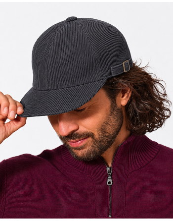 Baseballcap aus weichem Cord Hanf/Biobaumwolle verstellbar - shale [372d8a24fd6a1fc53d46bb9fbb06bf1b]
