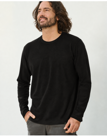 Basic Langarmshirt Herren Hanf/Biobaumwolle - Normal Fit - black [99e27f8a3a744740d61ae018f9d41166]