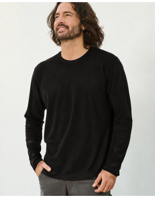 Basic Langarmshirt Herren Hanf/Biobaumwolle - Normal Fit - black [99e27f8a3a744740d61ae018f9d41166]
