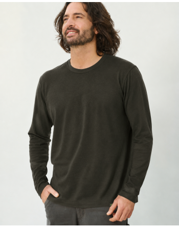Basic Langarmshirt Herren Hanf/Biobaumwolle - Normal Fit - wolf [7261f6d6f330af94b52d44bbbf9e0695]