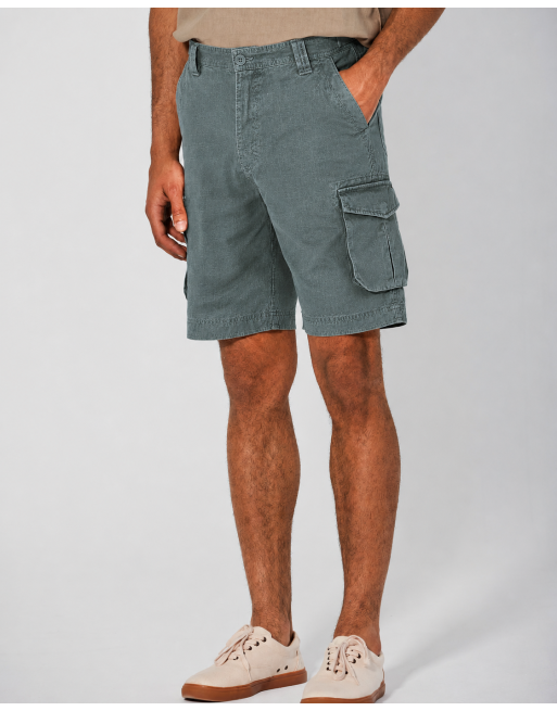 Solide Cargoshorts aus Hanf/Biobaumwolle - titan [eec6bf22bf6881a99d110deeb70c5ceb]