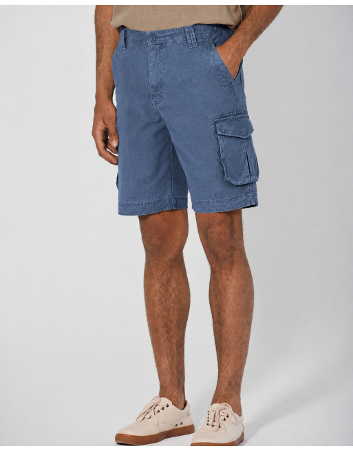Solide Cargoshorts aus Hanf/Biobaumwolle - blueberry [95cde9986e2ea3ca728da3d0b8be9203]