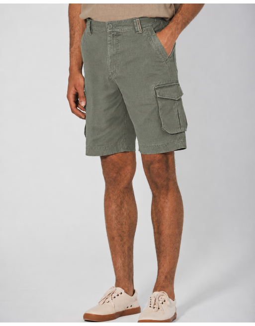 Solide Cargoshorts aus Hanf/Biobaumwolle - thyme [a1e822f8728da6293a84bbb46d6e0f03]
