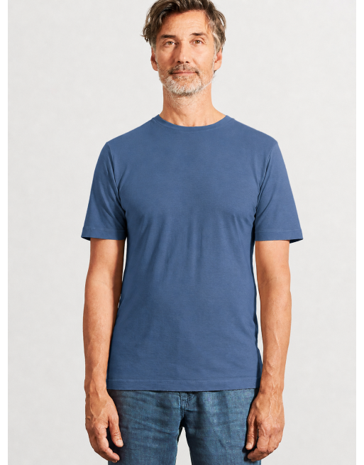 Körpernahes T-Shirt Hanf/Biobaumwolle - Slim Fit - blueberry [80e5c35025dc0f43f4d96f67fc24e589]