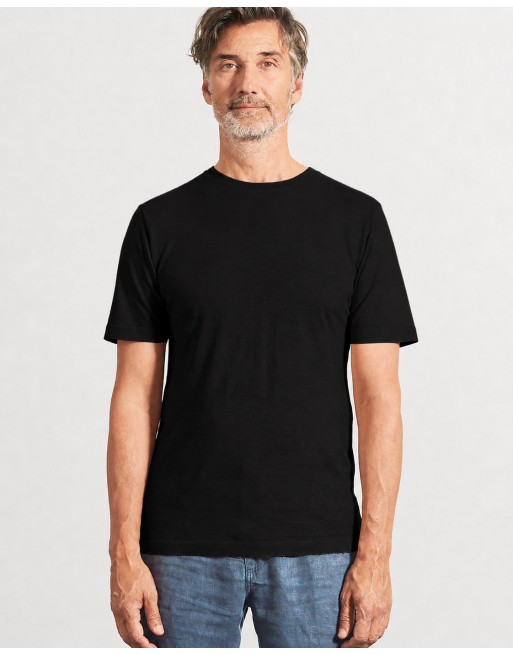 Körpernahes T-Shirt Hanf/Biobaumwolle - Slim Fit - black [ffb67b91907aa7d78c4ae7404da087b2]
