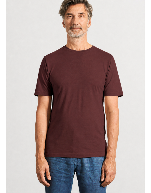 Körpernahes T-Shirt Hanf/Biobaumwolle - Slim Fit - rioja [efb0d8973a56466aa1b319621aeffa25]