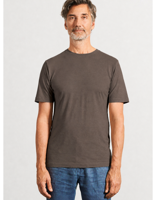 Körpernahes T-Shirt Hanf/Biobaumwolle - Slim Fit - dust [eaca6127ea327f51ca9534ddf569b01a]