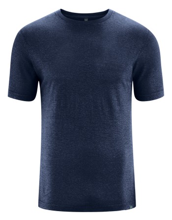 Körpernahes T-Shirt Hanf/Biobaumwolle - Slim Fit - navy [daffd2ec8624420d82d3266240a182b7]