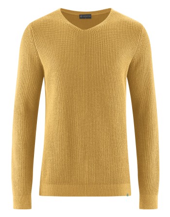 Komfortabler Pullover aus Hanf/Biobaumwolle - Normal Fit - dijon [af632c1384c269c2447a2e2275cd3dd2]