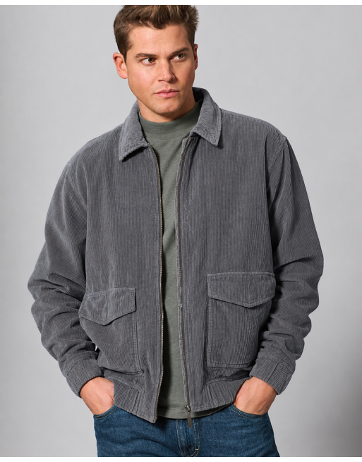 Lässige Cordjacke Hanf/Biobaumwolle - Normal Fit - shale [41138cedc2110c45841b5175bbf36386]