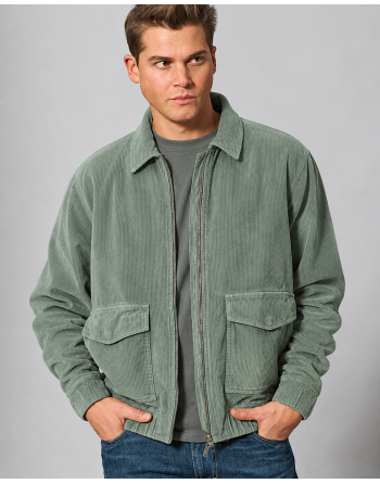 Lässige Cordjacke Hanf/Biobaumwolle - Normal Fit - thyme [40f8680301fd5e5b7ff92487cd8352a5]