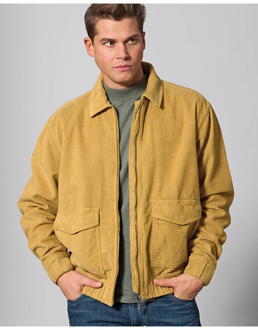 Lässige Cordjacke Hanf/Biobaumwolle - Normal Fit - dijon [f9c4e8fc220fc1e334029d4955518d54]