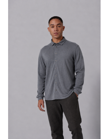 Slubjersey Hemd aus Hanf/Biobaumwolle Slim Fit - shale [5d9139ff33fde710b9a61decd4566dd0]