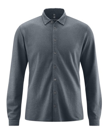 Slubjersey Hemd aus Hanf/Biobaumwolle Slim Fit - shale [947e662af16f4da65d54781cec6f3866]